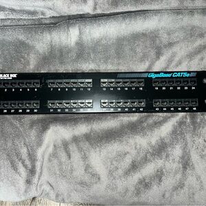 GigaBase CAT5e 48-Port Patch Panel - Black